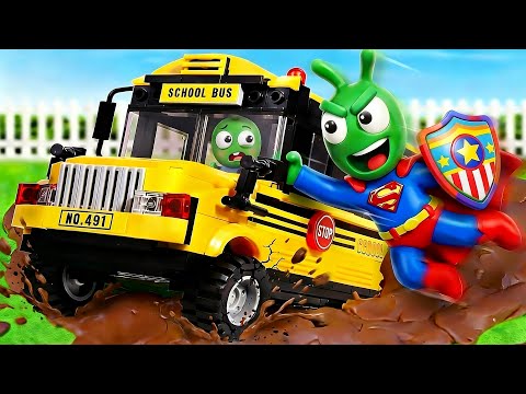 Pea Pea Súperhéroe Rescata al Bebé del Autobús Escolar Atascado | Caricatura para Niños