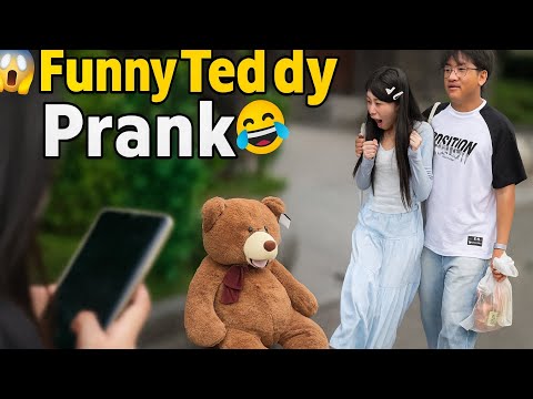 Everyone got Scared! Insane Screams! Hilarious TeddyBear Prank Reactions Unexpected Street Surprise!