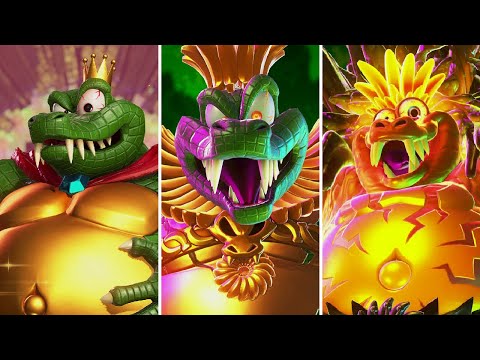 Donkey Kong Bananza - All Final Bosses (All King K. Rool Forms)