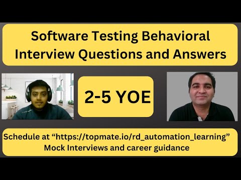 Software Testing Behavioral Interview Questions and Answers | RD Automation Learning
