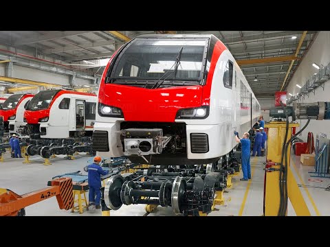 Inside Massive Factory Producing Modern Trains - Production Line