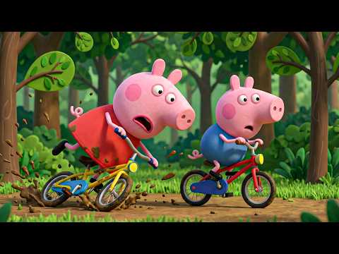 Peppa Pig & George's Mud Car Race | Peppa Pig Funny Animation