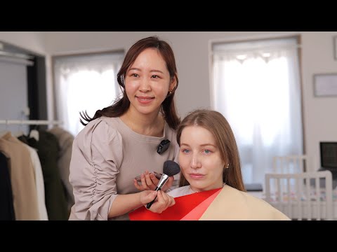 (ASMR) Cute Japanese Makeup Using Professional Makeup Techniques | Soft-Spoken ft. @あしや