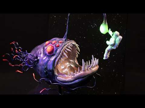 I made an angler fish in outer space (and an unfortunate astronaut)