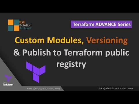 Terraform custom module and publish to terraform registry