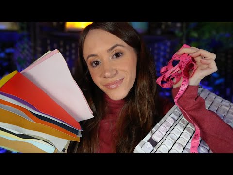 ASMR Personal Assistant Helps You Glow Up 💖 (color analysis, measuring, typing & writing)
