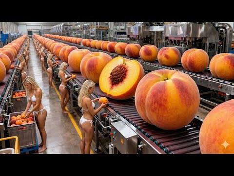 Inside a Peach Pie Factory – An Incredible Automated Production Process (Full Process)