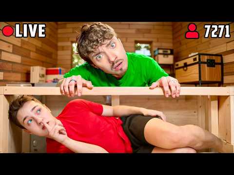 I lived 100 days under EDISON'S HOUSE during a Minecraft STREAM...