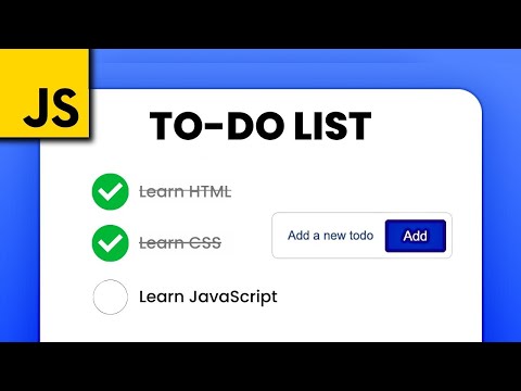 Build a Todo List App in HTML CSS JavaScript | EASY BEGINNER TUTORIAL