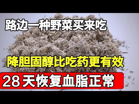 胆固醇速降！路边一种野菜买来吃，比吃药更有效，快速清理血管胆固醇，28天恢复血脂正常！【家庭大医生】