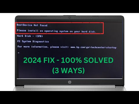 2024 FIX ✅Boot Device Not Found In HP Laptop - Hard Disk (3F0) (3 WAYS)