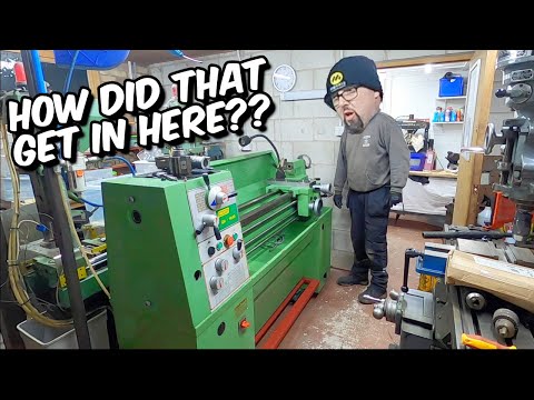 Warco GH1440 Lathe - Part 4 - Moving it into position single handed!