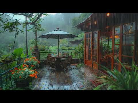 The soothing sound of rain is the music played by nature, Helps relax and sleeping