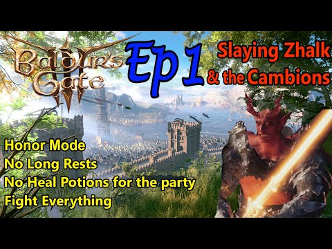 Slaying Zhalk, the Mindflayers, & the Cambions! Baldur's Gate 3, Nine Hells Challenge | Ep 1