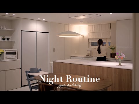 Night Routine🌙 10 min cleaning routine for a kitchen,  Organizing my Costco purchases