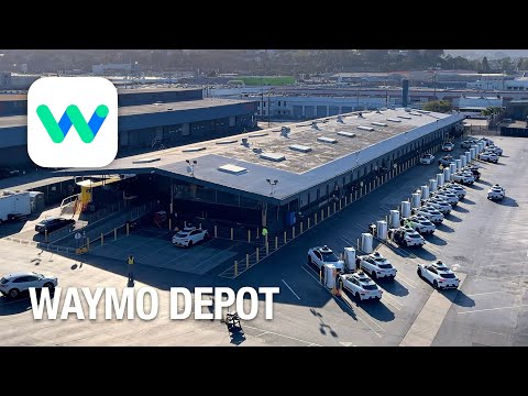 Behind the Scenes at Waymo Driverless Taxi Depot