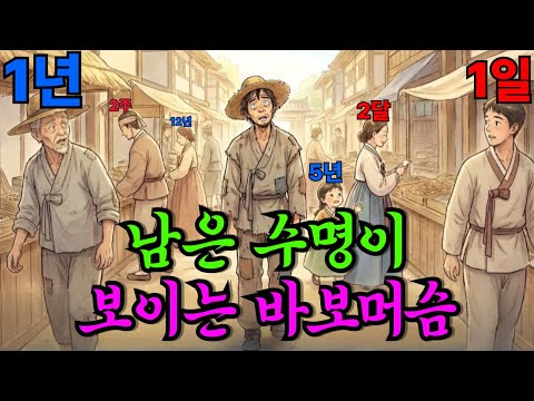 다른사람의 남은수명이 보이는 바보머슴 야담|만담|전설|옛날이야기|사연