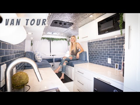 Solo Female Self Built Ford Transit Van Tour (IT HAS EVERYTHING)
