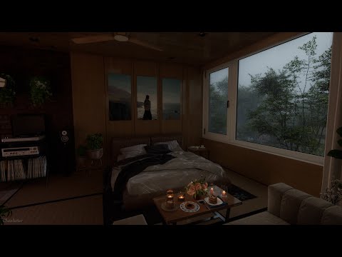 A Midsummer Day Ambience With Heavy Rain &amp; Thunder | Rain, RainOnWindow, Thunder Sounds