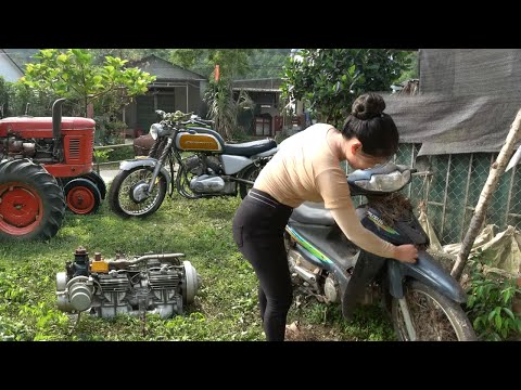 Mechanical Girl: Nobody Believed Genius Girl Could Repair and Restore This Old 2000 Suzuki Motorbike