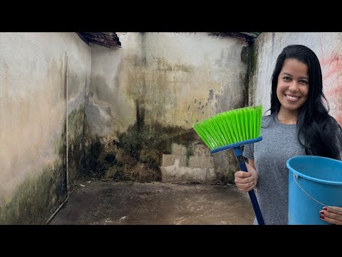 I transformed my mother's abandoned backyard into a beautiful laundry room on a budget.