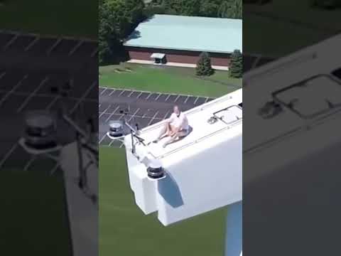 Sunbathing on top of a Windmill? 🤔