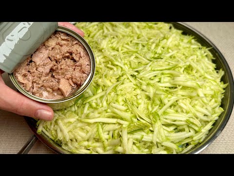 Wenn Sie Zucchini und Thunfisch zu Hause haben. Es ist so lecker, dass ich es fast jeden Tag koche!