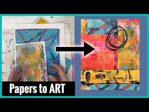 Transform Your Gel Prints into Art: 8x10 Collage Tutorial