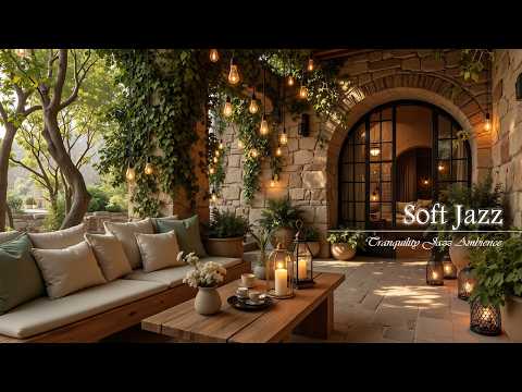 Relaxing Jazz Moment on Sunlit Porch | Tranquil Cafe With Soft Jazz Music for Study, Work & Unwind