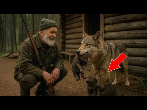 Волчица принесла своих детенышей к вооруженному охотнику! Причина её поступка... просто НЕВЕРОЯТНА!