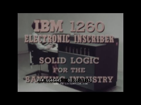 " IBM 1260 ELECTRONIC INSCRIBER "  ELECTRONIC CHECK PROOFING MACHINE PROMO  BANKING INDUSTRY GG46445