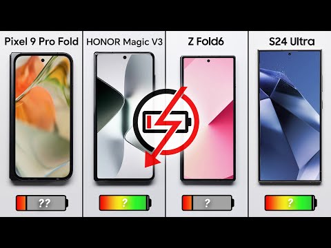 Google Pixel 9 Pro Fold vs. Magic V3 vs. Z Fold 6 vs. S24 Ultra Battery Test