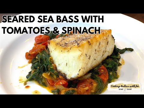 Seared Sea Bass with Tomatoes and Spinach | Cooking Italian with Joe