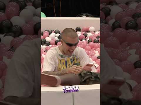 Justin pushes his friend into the ball pit 🤣 | #justinbieber #twitch #justinbiebertwitch
