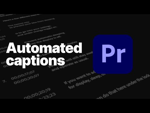 Automatic Captions in Premiere Pro - How to automatically make subtitles