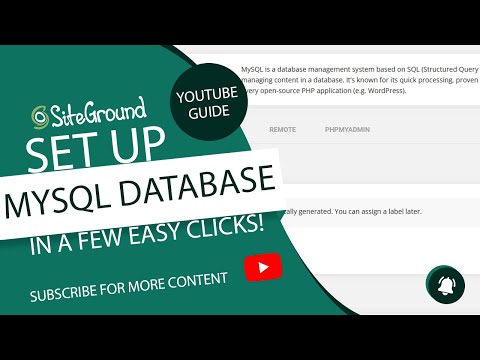 Setup a Database at SiteGround in Just a Few Clicks!