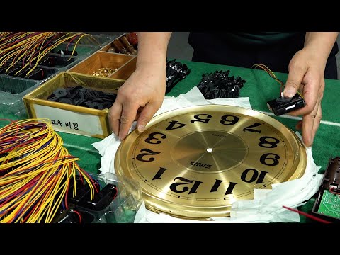 Process of making grandfather's clock. Korean oldest clock factory
