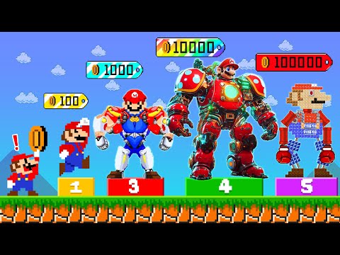 Super Mario Bros. But Every Seed Makes Mario Become ROBOT | Mario Witcher