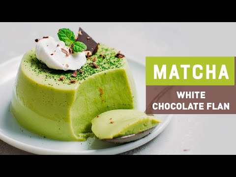 Matcha White Chocolate Flan | Vegan + Gluten-Free