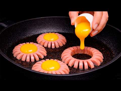 A simple and delicious recipe! Just sausages and eggs! You will be amazed