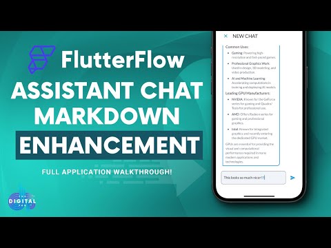 Styling Assistant Chat in #FlutterFlow using Markdown - Full Walkthrough