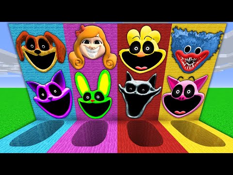 SUPERVIVENCIA EN LOS FOSOS SMILING CRITTERS PESADILLA CATNAP Miss Delight HUGGY WUGGY EN Minecraft