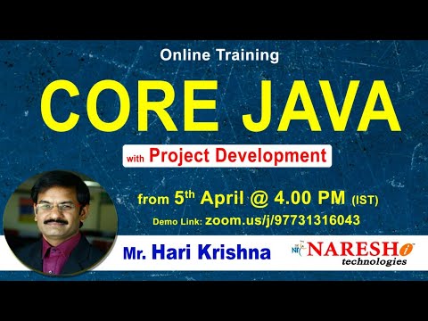 Core Java Online Training Day-2 | by Mr. Hari Krishna