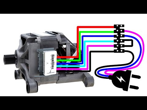 How to connect a 6-wire washing machine motor with brushes!