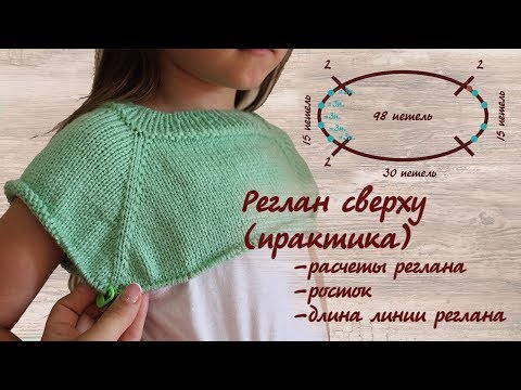 Raglan from the top - PRACTICE. Calculating raglan stitches from the top with a sprout, raglan li...