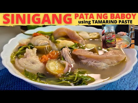 SINIGANG NA PATA NG BABOY | SINIGANG | Using Tamarind Paste | How To Cook | Filipino Food