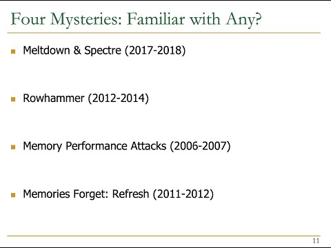 Digital Design & Computer Arch. - Lecture 2b: Mysteries in Comp. Arch. (ETH Zürich, Spring 2020)