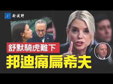 參議院火藥味爆棚！邦迪拒絕霸凌，大戰希夫與德賓。舒默將如何結束政府關門？參議員肯尼迪做出驚人預測。#邦迪 #政府關門 #舒默 | 新視野 第1993期 20251008