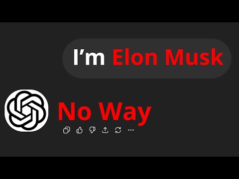 I said ChatGPT that I Elon Musk!