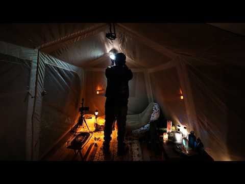 COZY CAMPING in Heavy Rain 💯 Luxury Air Tent Camping for Relaxing in the Rain ⛈️